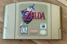 Zelda Ocarina of Time Collector's Edition (Gold Cart) on N64